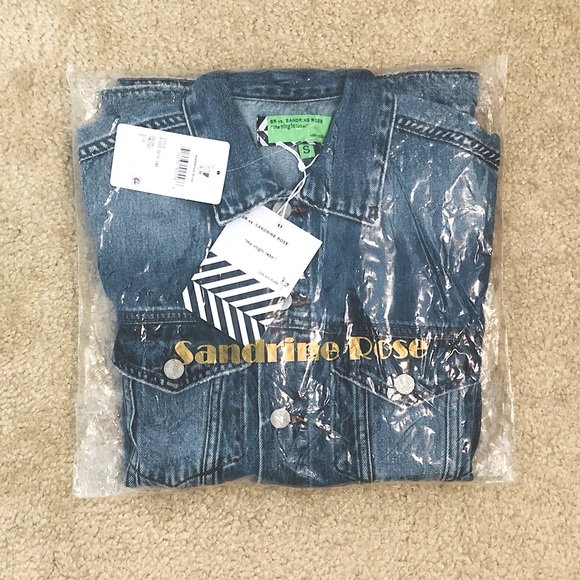 Free People X Sandrine Rose Oversized Denim Jacket In Indigo. NWT! Sz S & M - Picture 8 of 11